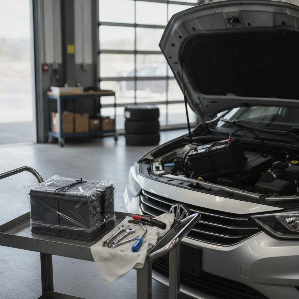 Car Battery Replacement - no people or no text
