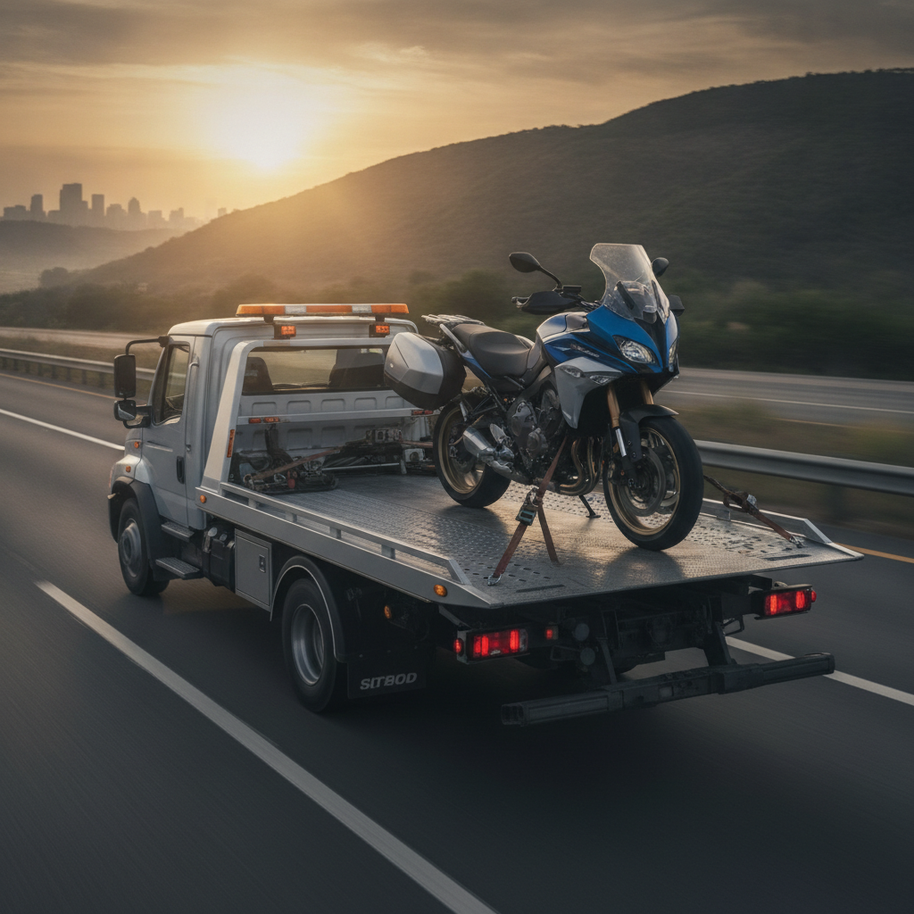 Motorcycle Towing - no people or no text